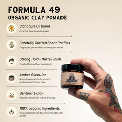 Johnny Slicks Formula 49 Organic Clay Pomade